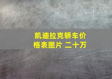 凯迪拉克轿车价格表图片 二十万